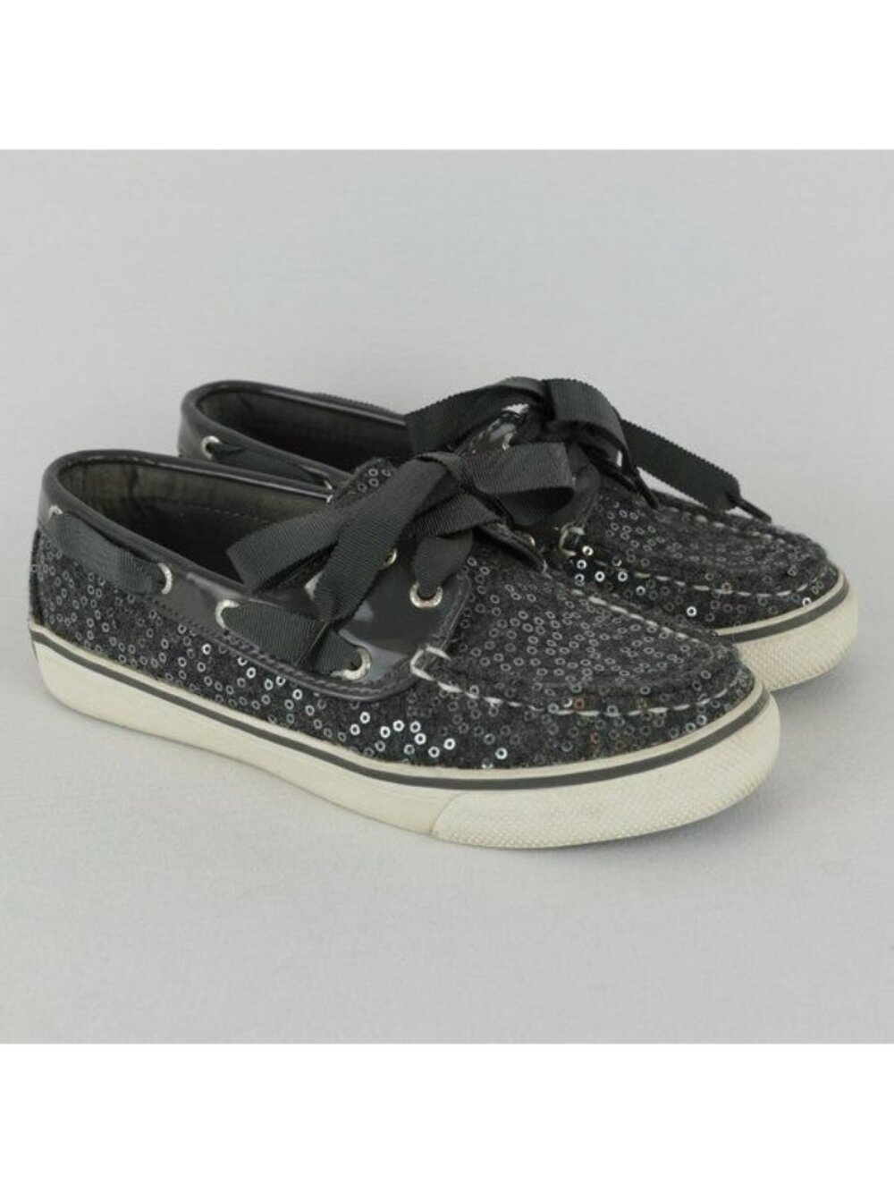 Sperry Top Sider Women's Size 5 Gray Wool Sequined Slip On Boat Shoes